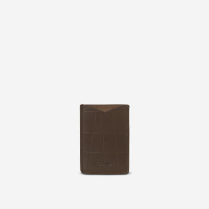 Finn Single Card Case - Brown