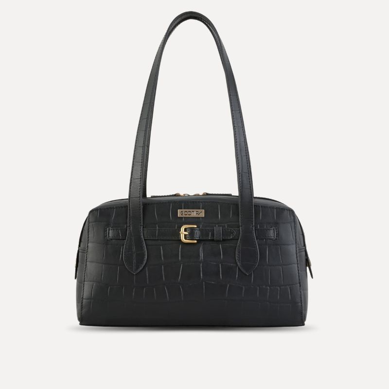 Aria Duffle - Black (1) Aria Duffle Handbag - Black - Image 1