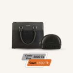 Amara Handbag - Black & Moon Lipstick Pouch - Black