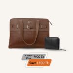 Petra Workbag - Brown & Petra Mini Wallet - Black