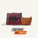 Ambika Saddle - Maroon & Aura Crossbody - Tan