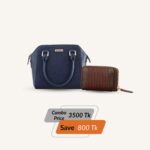 Annabelle Handbag - Blue & Annabelle Card Case - Brown